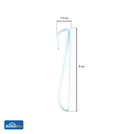 ตะขอม่านจีบ HOME LIVING STYLE NO.4 สีเงิน แพ็ก 20 ชิ้น_4