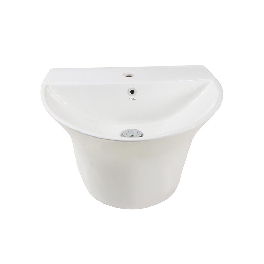 อ่างล้างหน้าพร้อมขาตั้งครึ่ง MOYA 211 สีขาว