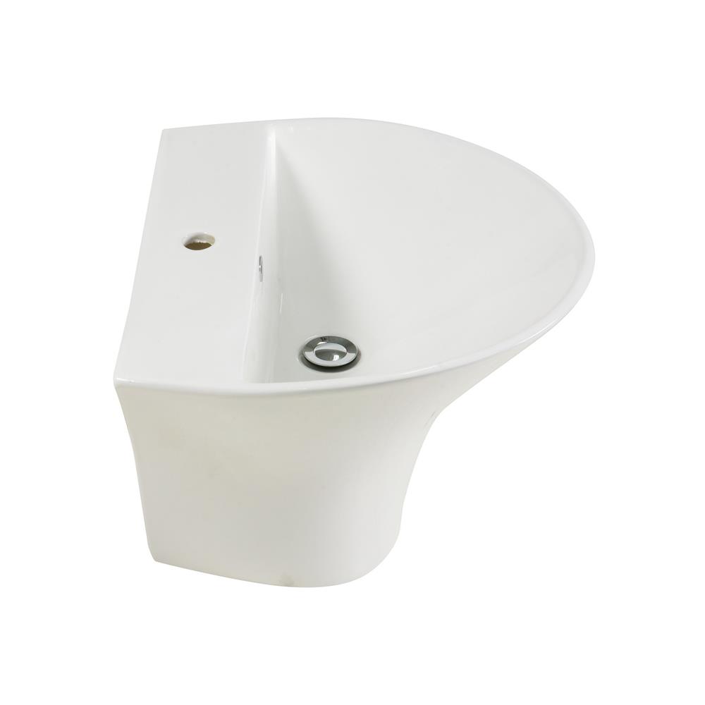 อ่างล้างหน้าพร้อมขาตั้งครึ่ง MOYA 211 สีขาว