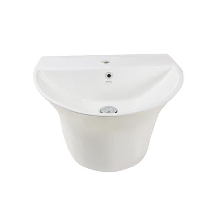 อ่างล้างหน้าพร้อมขาตั้งครึ่ง MOYA 211 สีขาว_1