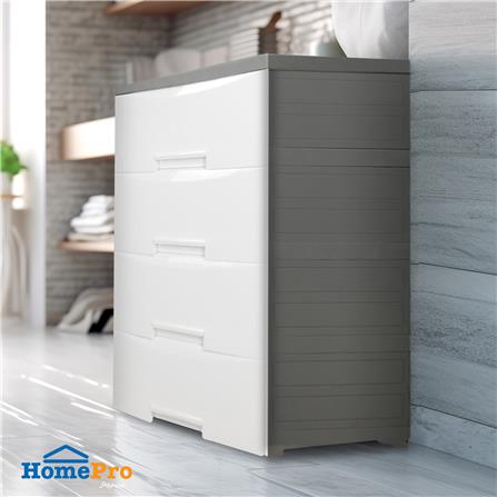 4-TIER CLOSED DRAWER UNIT STACKO MORI 40x59x90.8CM WHITE_4