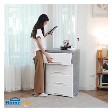 4-TIER CLOSED DRAWER UNIT STACKO MORI 40x59x90.8CM WHITE_5