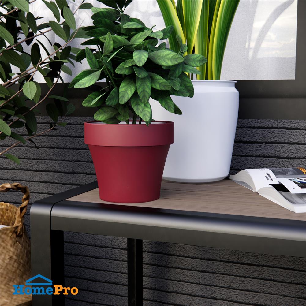 กระถางพลาสติก BABA ไซส์ S 16 ซม. สีแดง