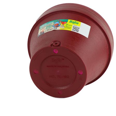 กระถางพลาสติก BABA ไซส์ S 16 ซม. สีแดง_2