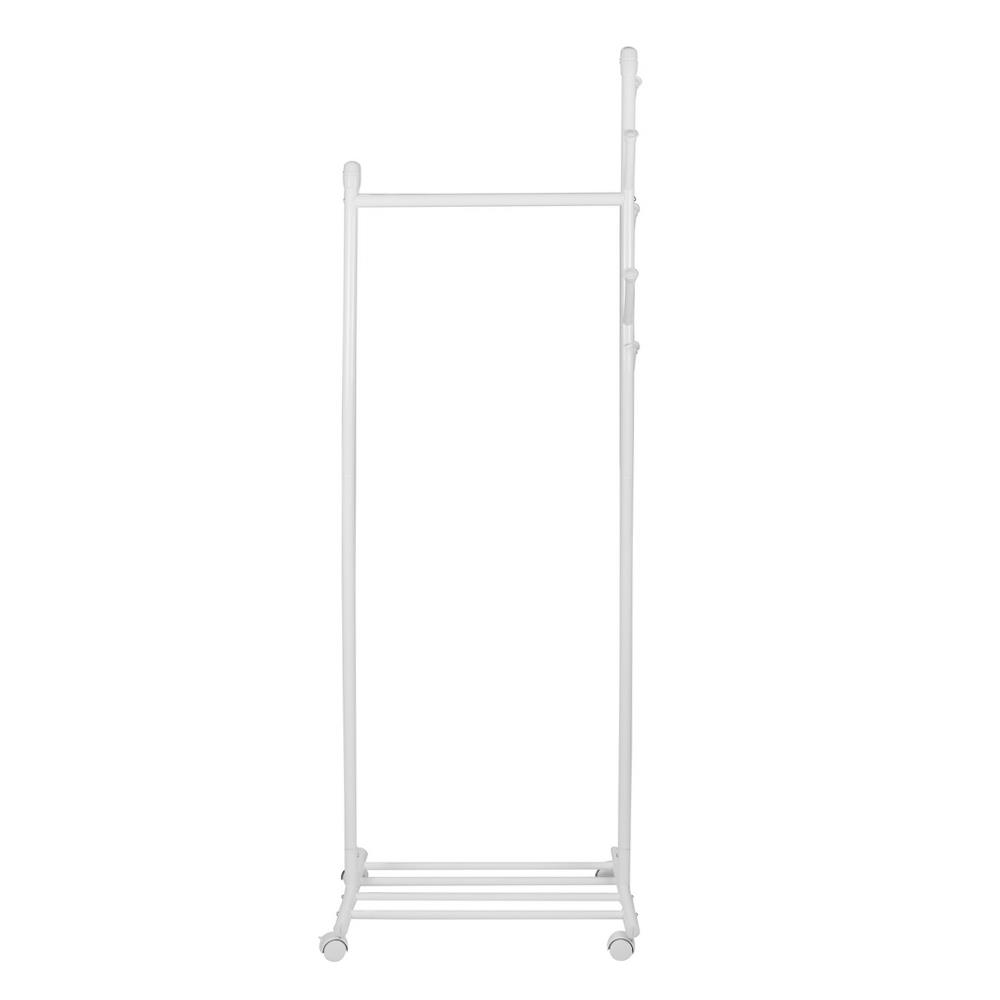 ราวแขวนผ้าพร้อมที่แขวนเอนกประสงค์55x43x170cm สีขาว PLIM