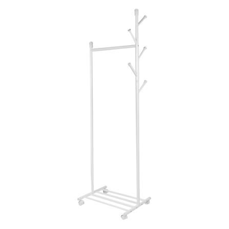 ราวแขวนผ้าพร้อมที่แขวนเอนกประสงค์55x43x170cm สีขาว PLIM_0