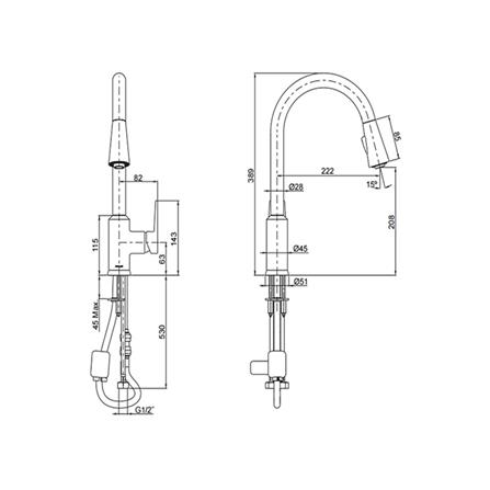 ก๊อกซิงค์ผสมเคาน์เตอร์ KOHLER K-21367T-4-CP_1