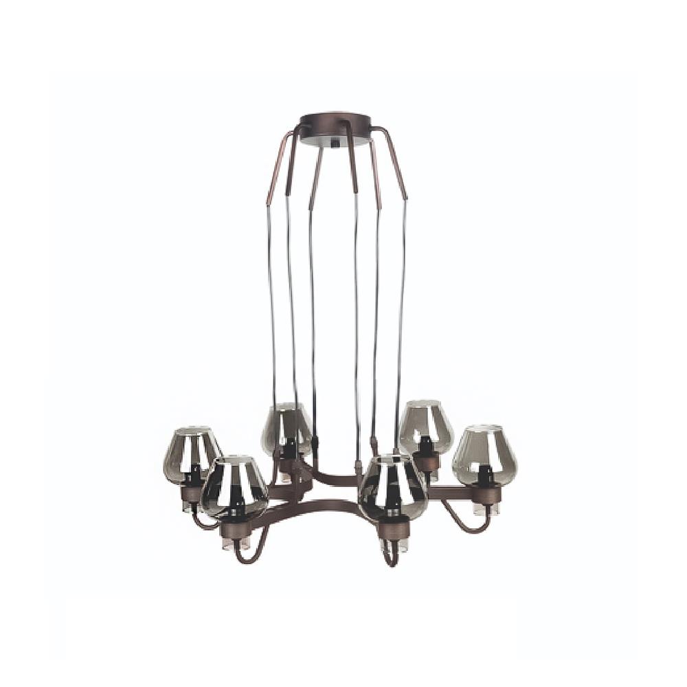 ไฟช่อ L&E 01-02732 สีดำ 6 หัว