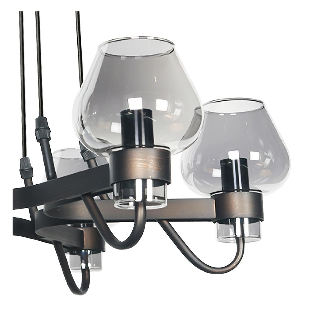 ไฟช่อ L&E 01-02732 สีดำ 6 หัว