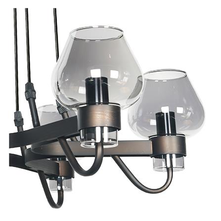 ไฟช่อ L&E 01-02732 สีดำ 6 หัว_1