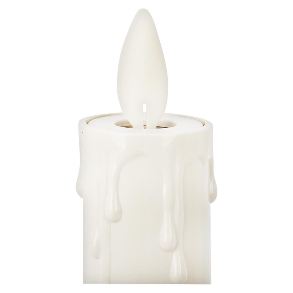 เชิงเทียน LED CLAIRE 7X30 ซม. สีขาวทอง