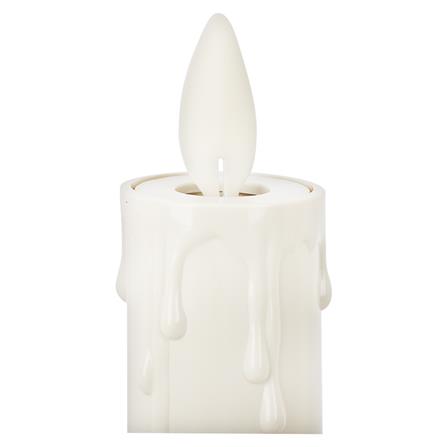 เชิงเทียน LED CLAIRE 7X30 ซม. สีขาวทอง_1