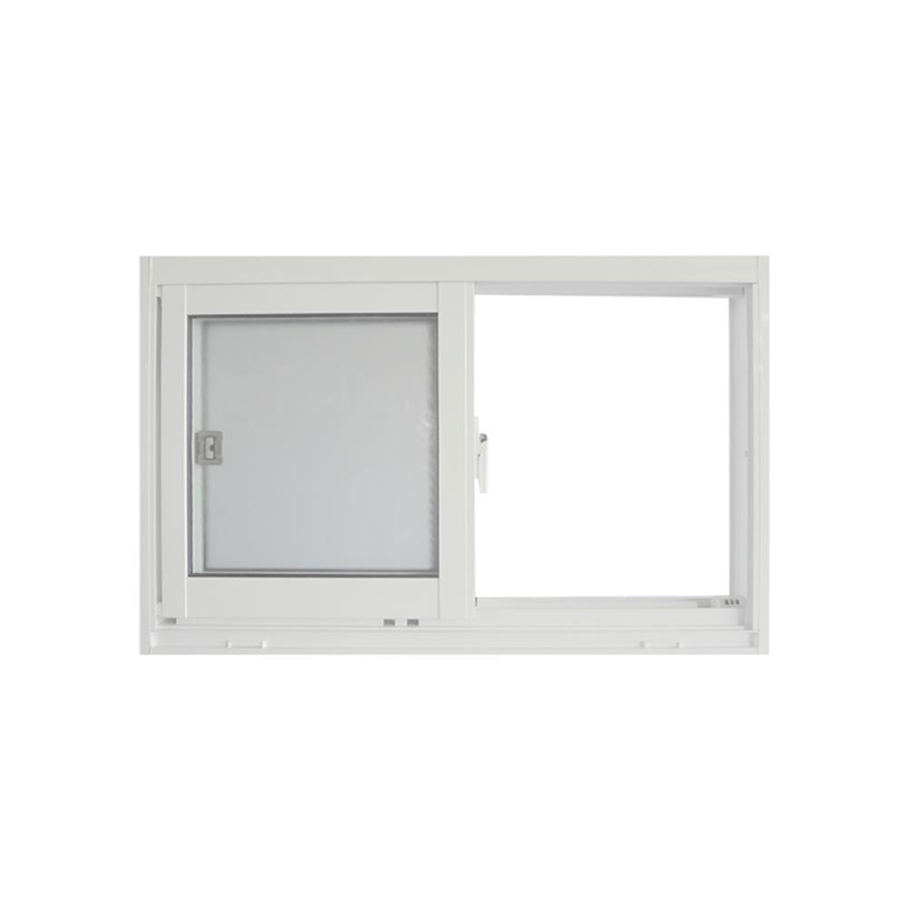 หน้าต่างบานเลื่อน อะลูมิเนียม S-S มุ้ง SANKYOALUMI J-TRUST 80X50 ซม. สีขาว