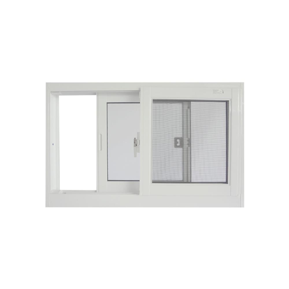 หน้าต่างบานเลื่อน อะลูมิเนียม S-S มุ้ง SANKYOALUMI J-TRUST 80X50 ซม. สีขาว