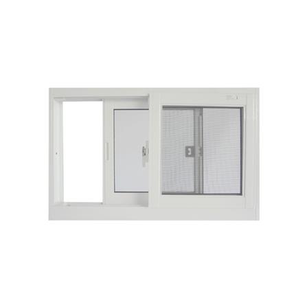 หน้าต่างบานเลื่อน อะลูมิเนียม S-S มุ้ง SANKYOALUMI J-TRUST 80X50 ซม. สีขาว_2