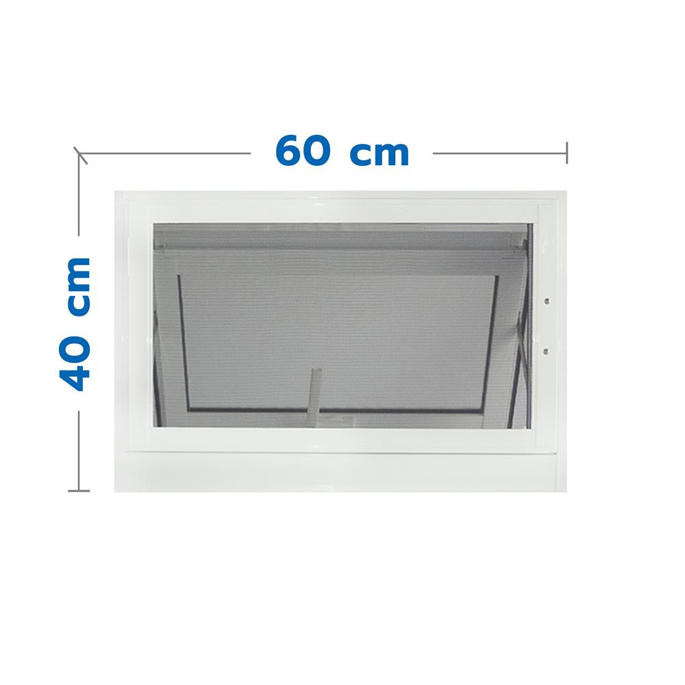 หน้าต่างบานกระทุ้ง อะลูมิเนียม มุ้ง SANKYOALUMI J-TRUST 60x40 สีครีม