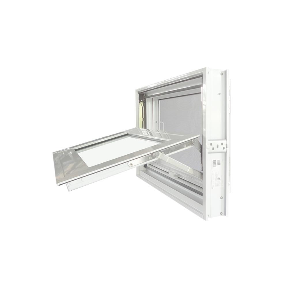 หน้าต่างบานกระทุ้ง อะลูมิเนียม มุ้ง SANKYOALUMI J-TRUST 60x40 สีครีม