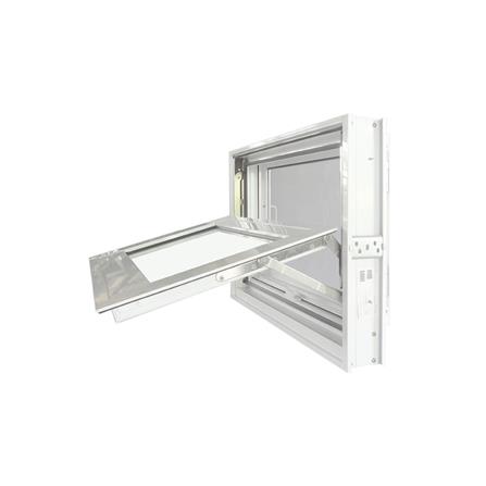 หน้าต่างบานกระทุ้ง อะลูมิเนียม มุ้ง SANKYOALUMI J-TRUST 60x40 สีครีม_3