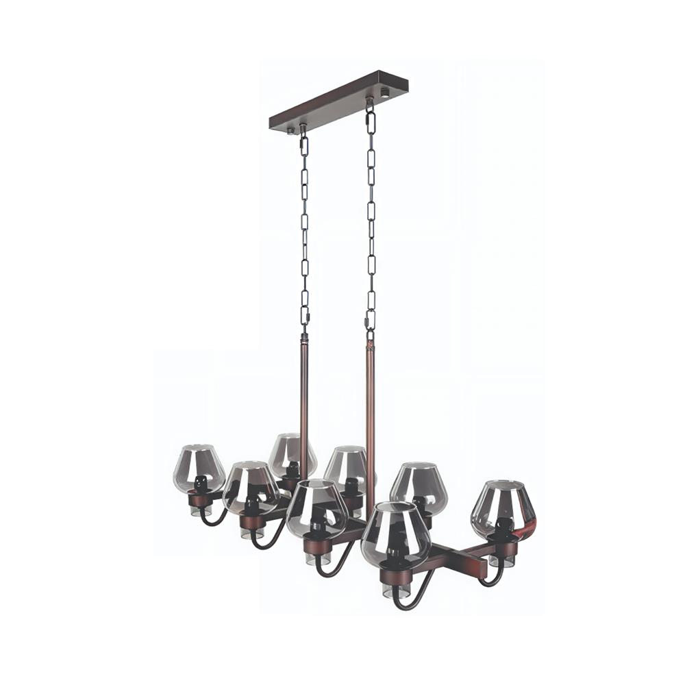 ไฟช่อ L&E MODERN 01-02733 สีดำ/ขาวใส 1 หัว