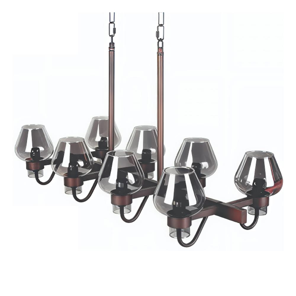 ไฟช่อ L&E MODERN 01-02733 สีดำ/ขาวใส 1 หัว