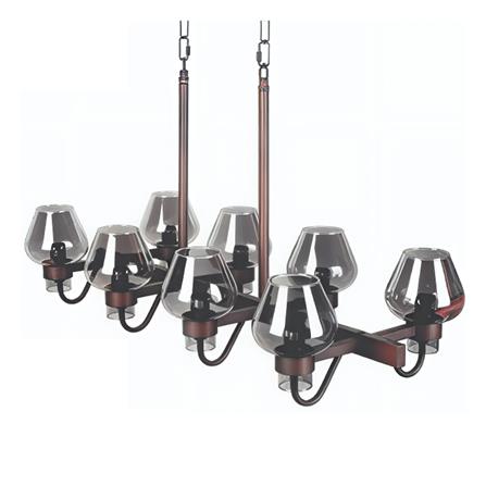 ไฟช่อ L&E MODERN 01-02733 สีดำ/ขาวใส 1 หัว_1