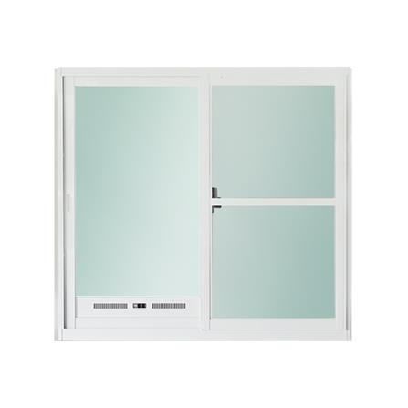 หน้าต่างบานเลื่อน อะลูมิเนียม S-S มุ้ง SANKYOALUMI J-TRUST VENTILATION 120x110 ซม. สีขาว_2