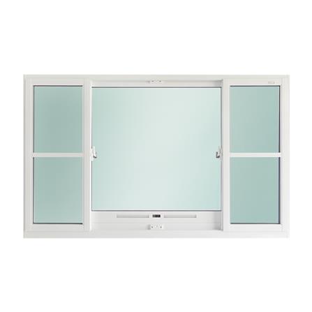 หน้าต่างบานเลื่อน อะลูมิเนียม S-F-S มุ้ง SANKYOALUMI J-TRUST VENTILATION 180x110 ซม. สีขาว_1