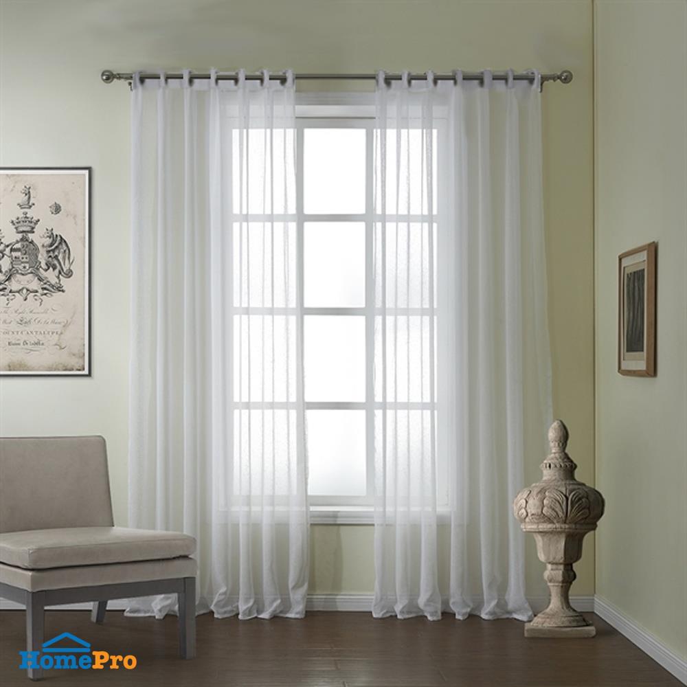 ผ้าม่านโปร่ง EYELET HOME LIVING STYLE TEMPO 150X250 ซม. สีขาว