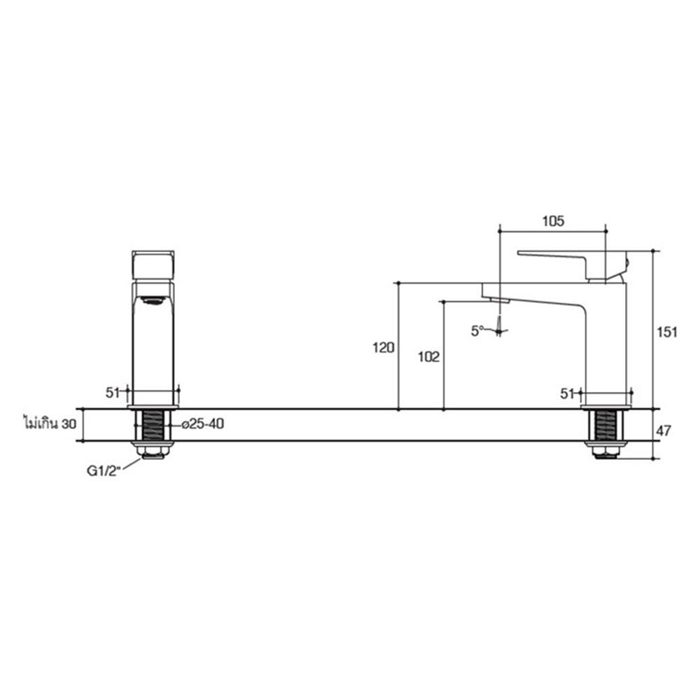 ก๊อกอ่างล้างหน้า KOHLER K-24747X-4CD-CP (B4CD)