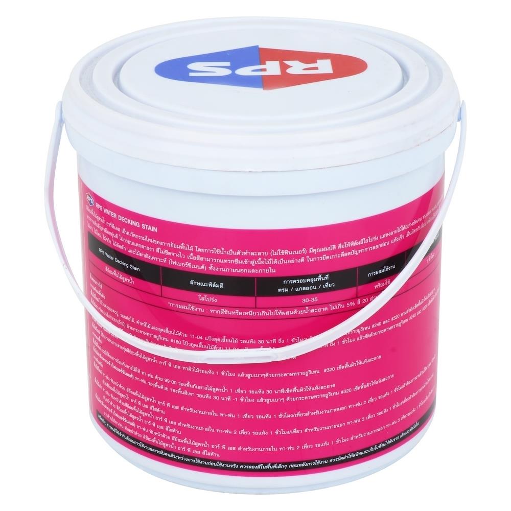 สีย้อมพื้นไม้สูตรน้ำ RPS สีสักพรีเมียม ด้าน 1 แกลลอน