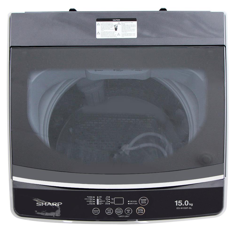 เครื่องซักผ้าฝาบน SHARP ES-W159T เงิน 15 กก.
