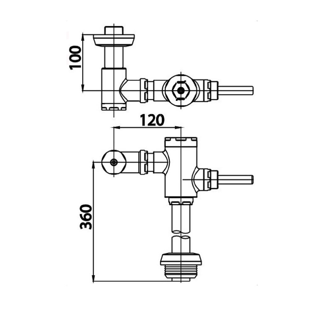 ฟลัชวาล์วสุขภัณฑ์นั่งราบ COTTO CT4571NS