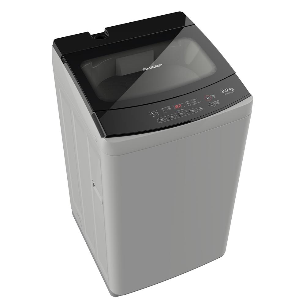 เครื่องซักผ้าฝาบน SHARP ES-W80T สีเทา 8 กก.