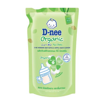รีฟิลน้ำยาล้างขวดนมและจุกนม D-NEE 550 มล. ORGANIC ALOE VERA