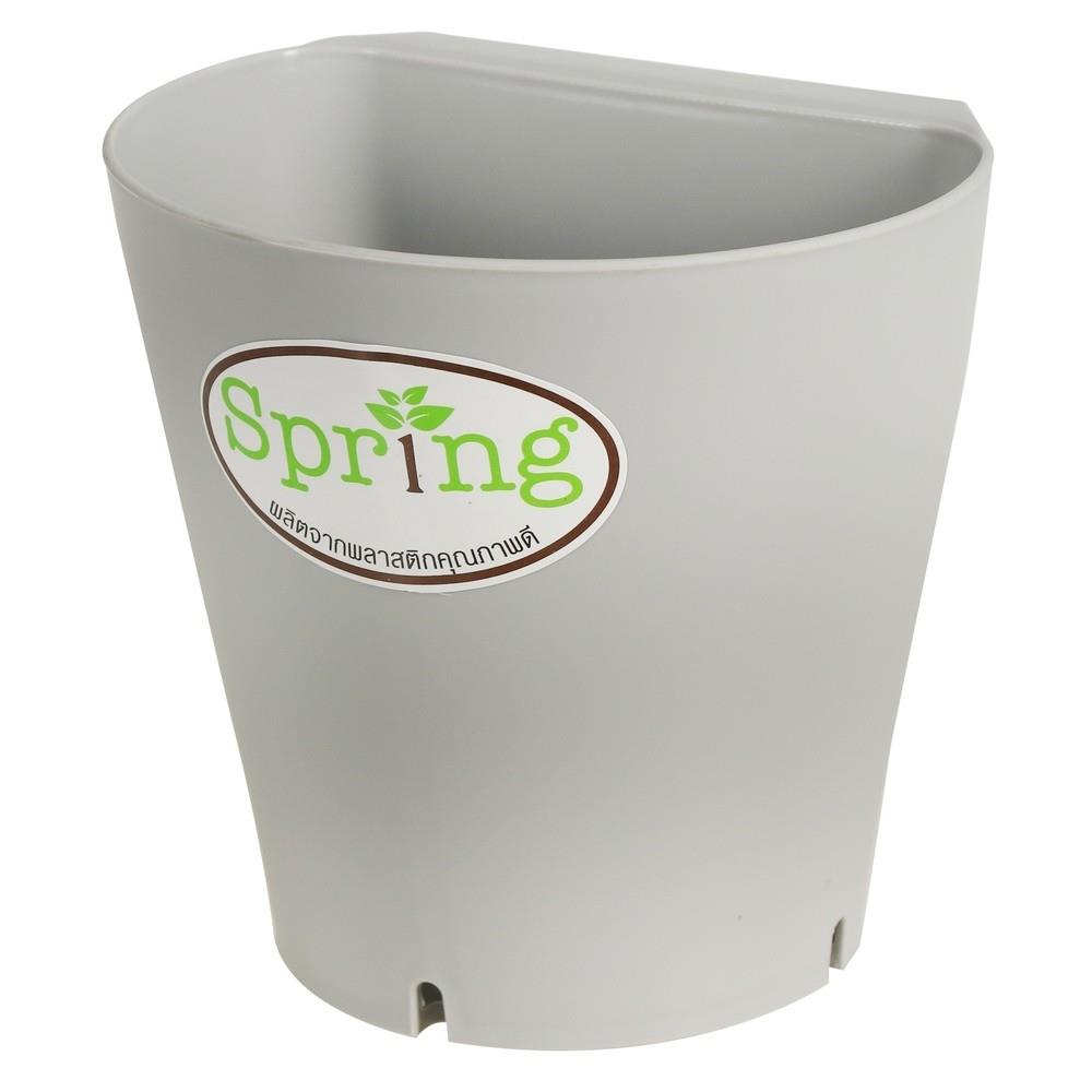 กระถางพลาสติก SPRING 13 ซม. สีเทา
