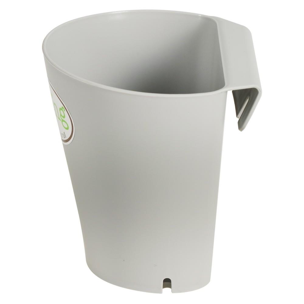 กระถางพลาสติก SPRING 13 ซม. สีเทา