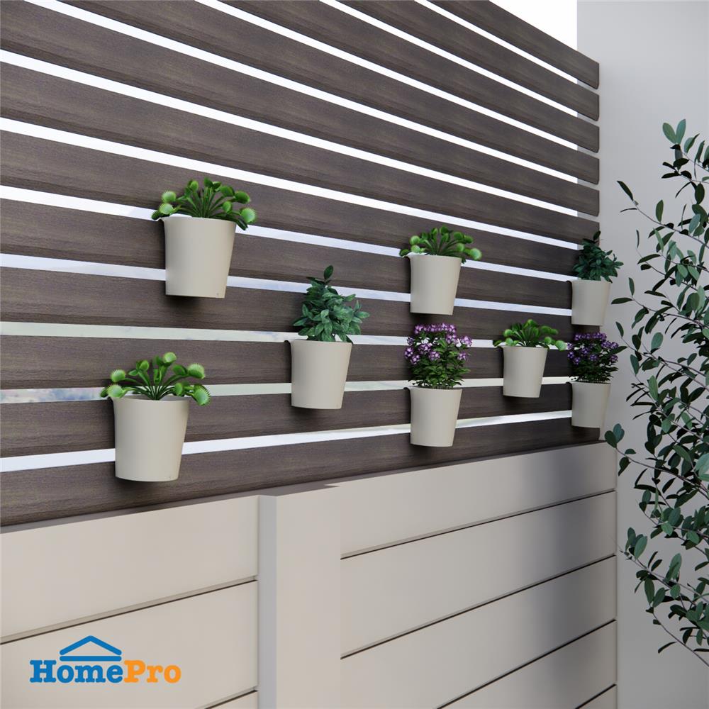 กระถางพลาสติก SPRING 13 ซม. สีเทา