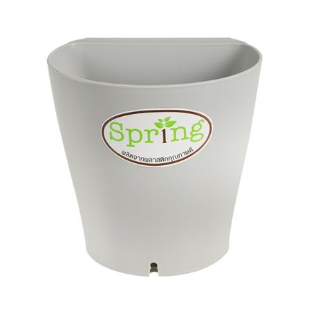 กระถางพลาสติก SPRING 13 ซม. สีเทา