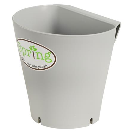 กระถางพลาสติก SPRING 13 ซม. สีเทา_2