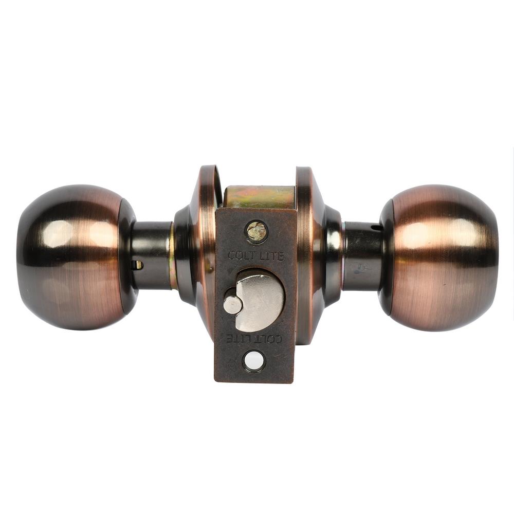 ลูกบิดทั่วไป COLT 36-1027 หัวกลม AC หัวกลม สีทองแดงรมดำ