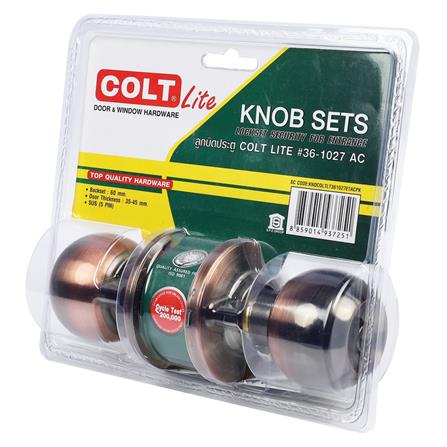ลูกบิดทั่วไป COLT 36-1027 หัวกลม AC หัวกลม สีทองแดงรมดำ_4