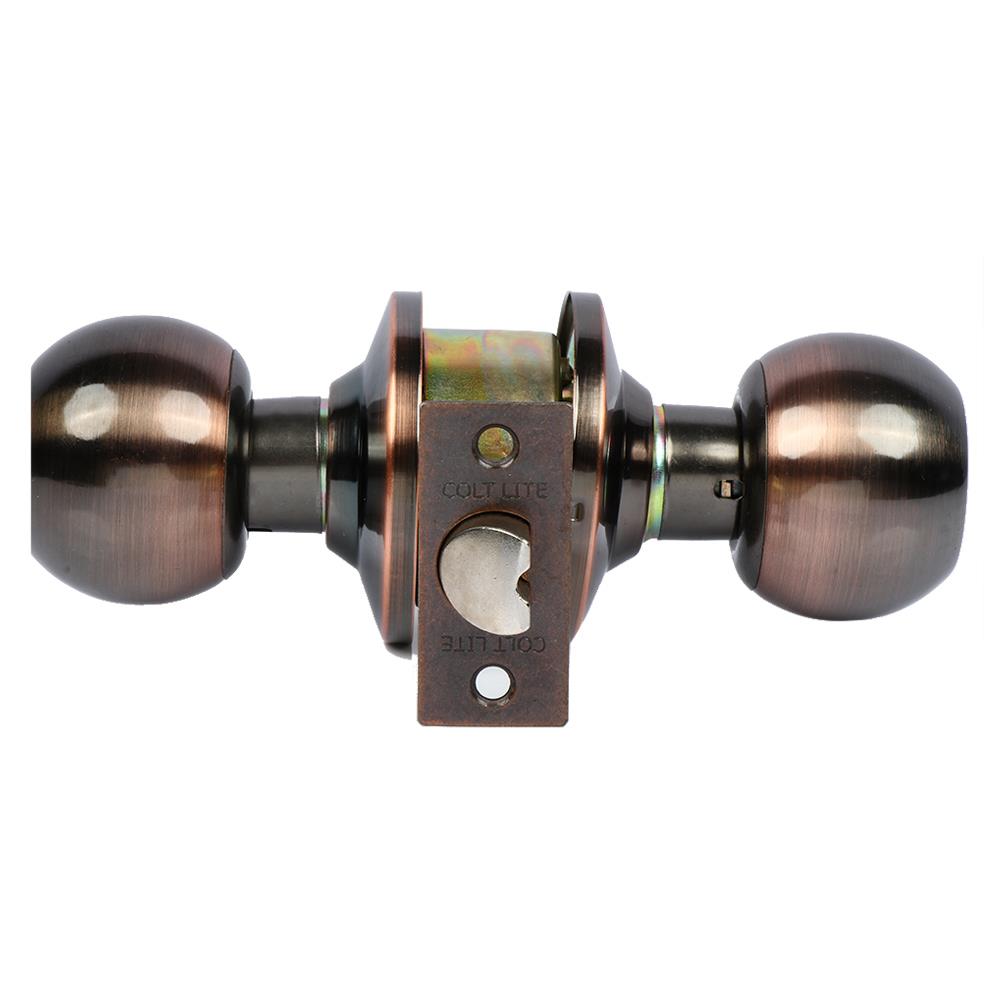 ลูกบิดห้องน้ำ หัวกลม COLT 36-1022 BK/AC สีทองแดงรมดำ