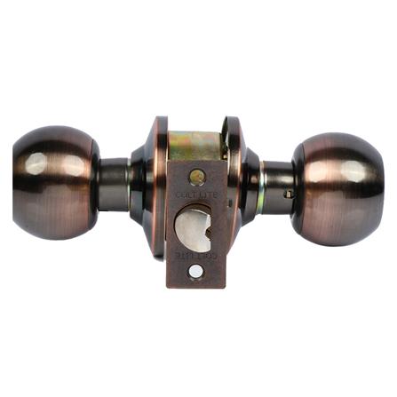 ลูกบิดห้องน้ำ หัวกลม COLT 36-1022 BK/AC สีทองแดงรมดำ_3