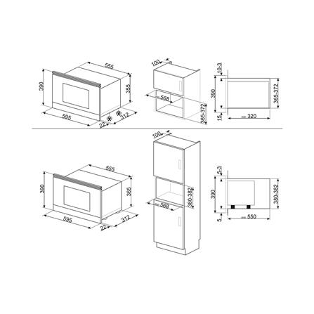 ไมโครเวฟเตาอบฝังดิจิตอล SMEG MP322X1 (COMBI)_3