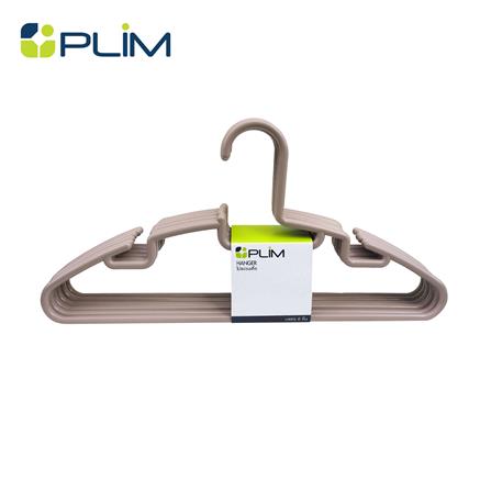 ไม้แขวนเสื้อ H-056BR น้ำตาล PLIM (1x6)_0