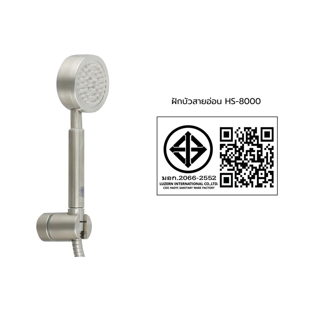 ชุดฝักบัวสายอ่อน 1 ระดับ LUZERN รุ่น HS-8000 สีสเตนเลส