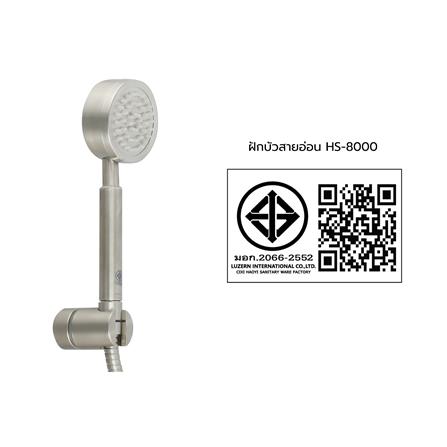 ชุดฝักบัวสายอ่อน 1 ระดับ LUZERN รุ่น HS-8000 สีสเตนเลส_2