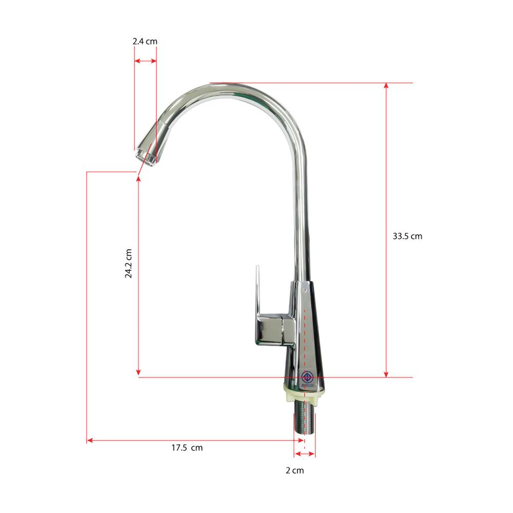 ก๊อกซิงค์เดี่ยวแบบติดตั้งบนเคาน์เตอร์ LUZERN DL-6065