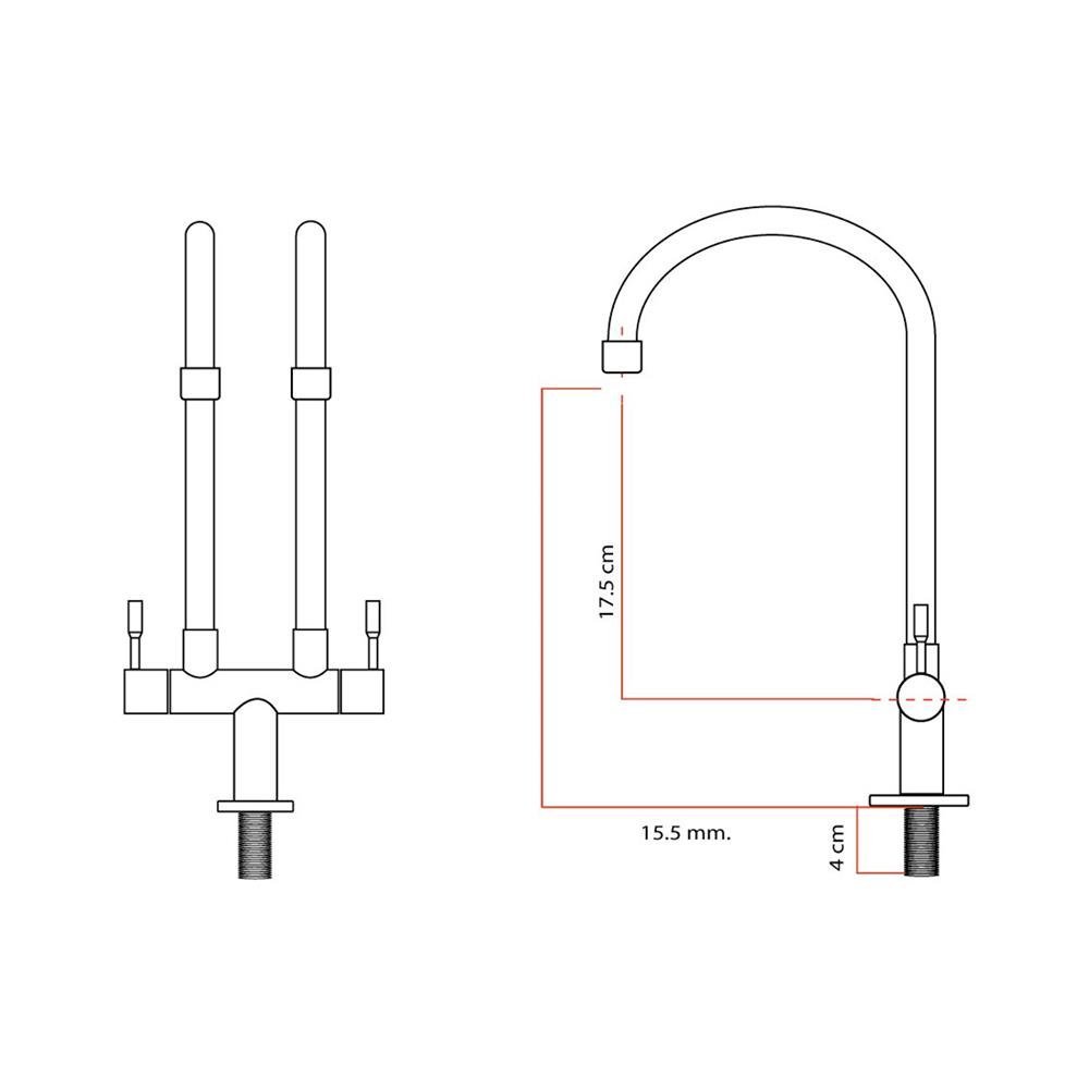ก๊อกซิงค์เดี่ยวเคาน์เตอร์ LUZERN LS-1009