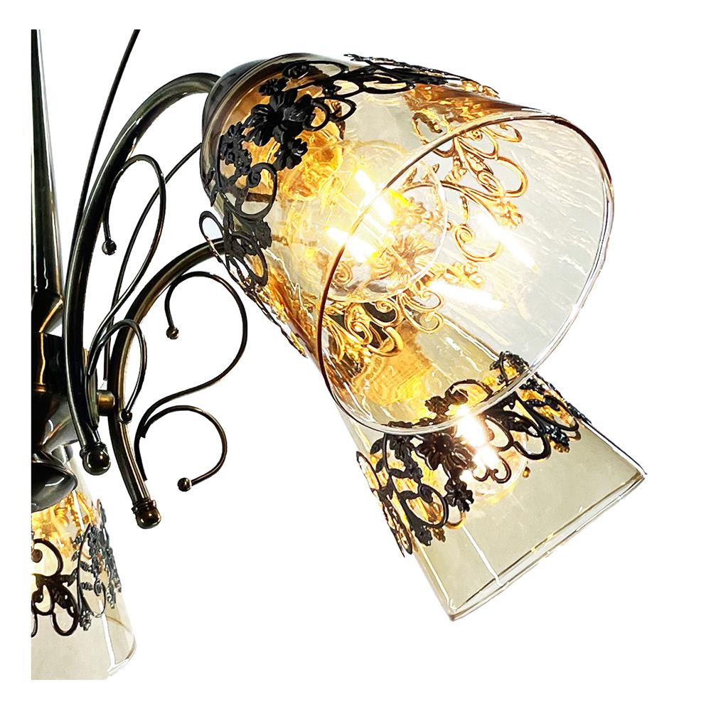 ไฟช่อ EVL HL-22003 สีทอง/ดำ 5 หัว